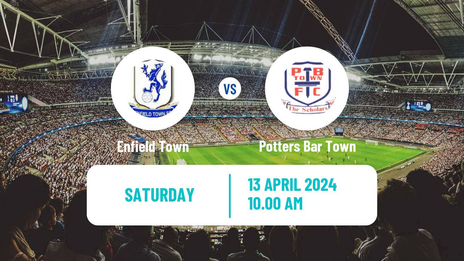 Soccer English Isthmian League Premier Division Enfield Town - Potters Bar Town