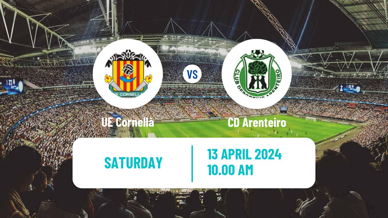 Soccer Spanish Primera RFEF Group 1 Cornellà - Arenteiro