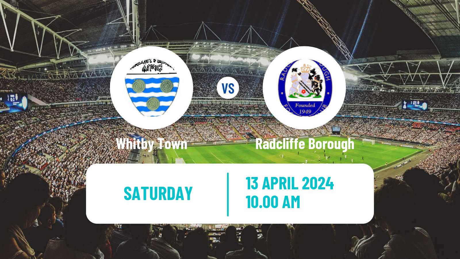 Soccer English NPL Premier Division Whitby Town - Radcliffe