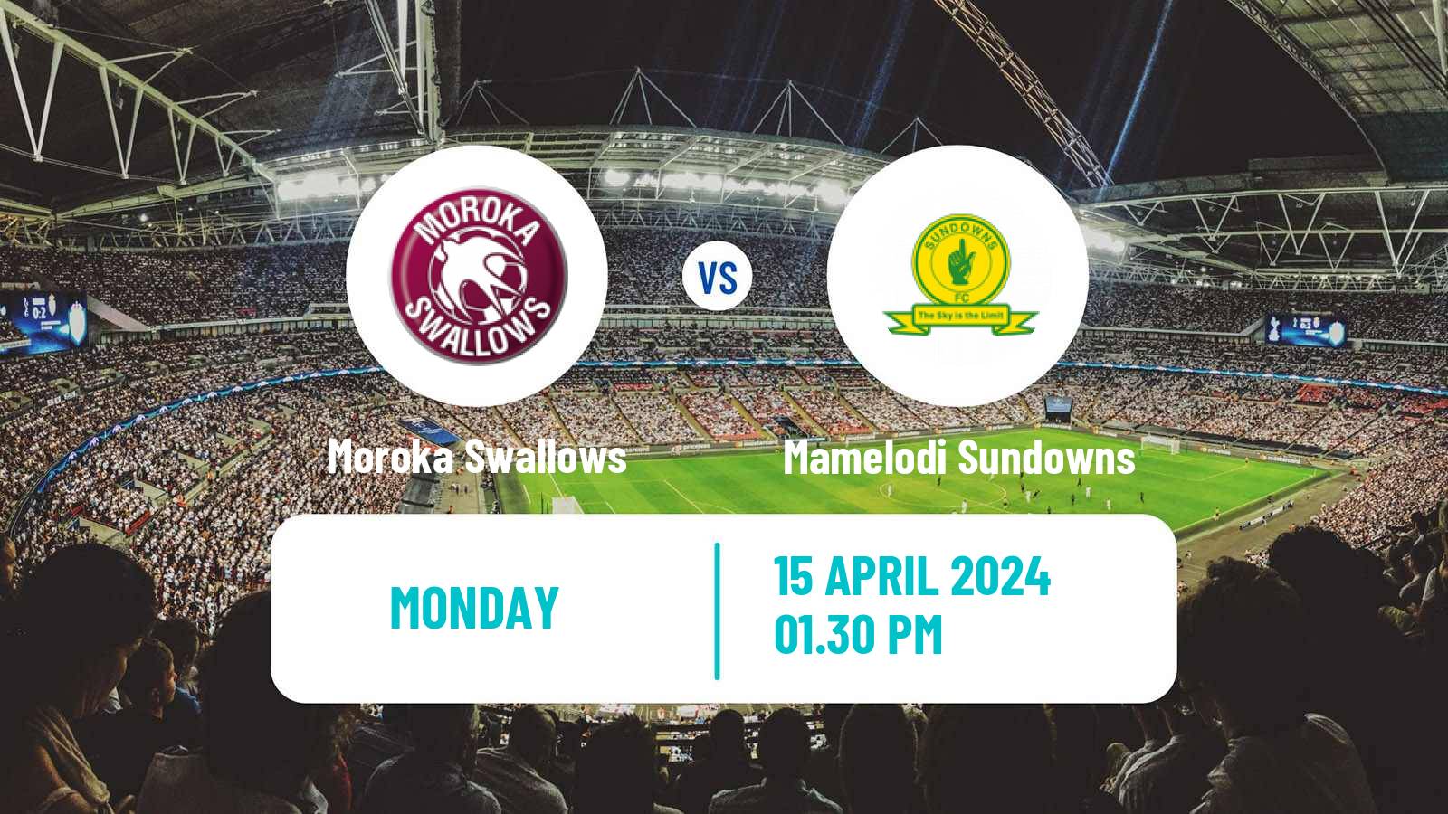 Soccer South African Premier Soccer League Moroka Swallows - Mamelodi Sundowns