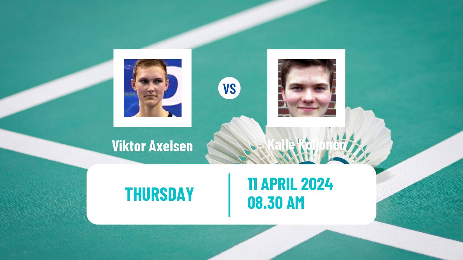 Badminton BWF European Championship Men Viktor Axelsen - Kalle Koljonen