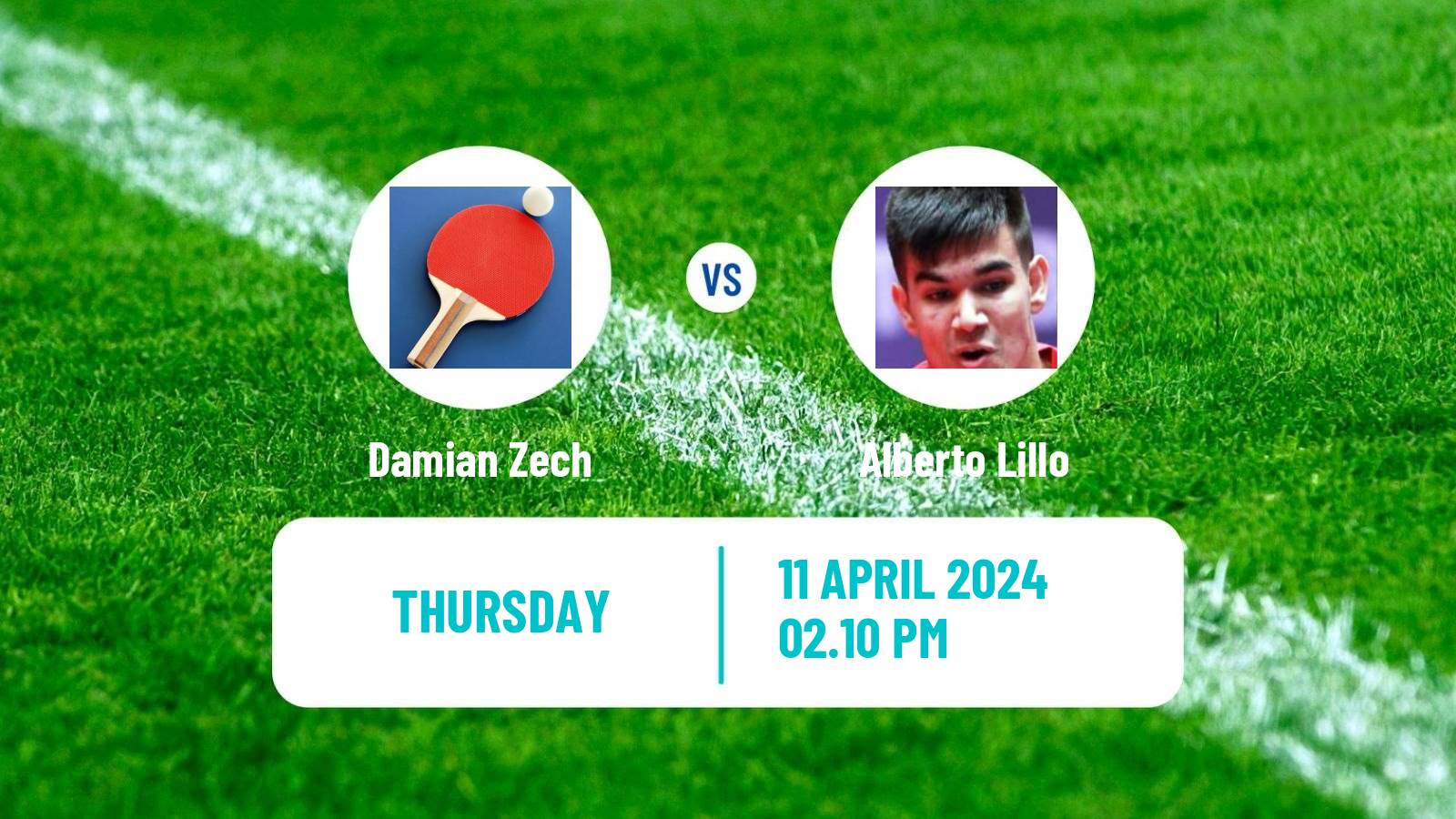 Table tennis Challenger Series Men Damian Zech - Alberto Lillo