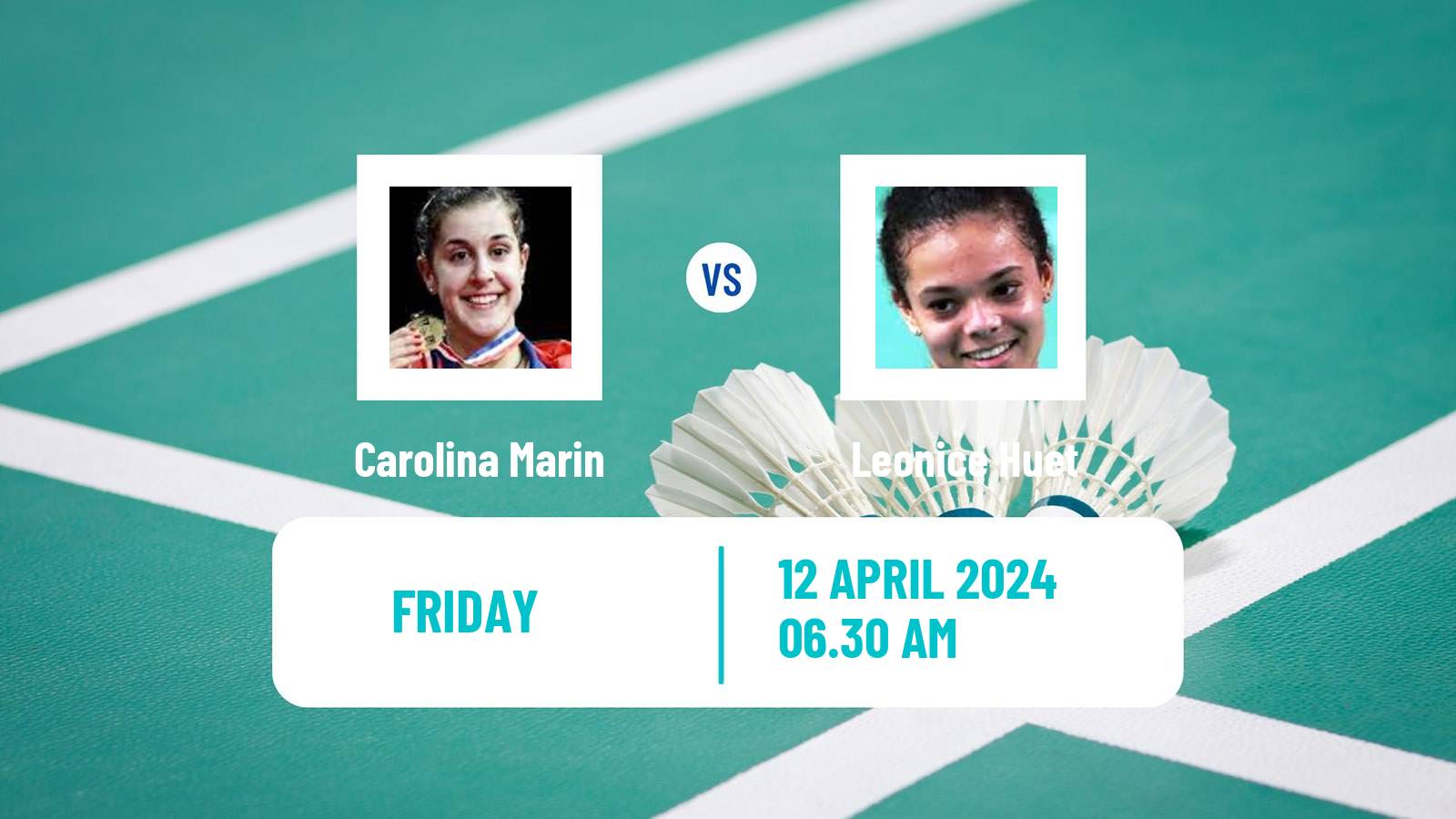 Badminton BWF European Championship Women Carolina Marin - Leonice Huet