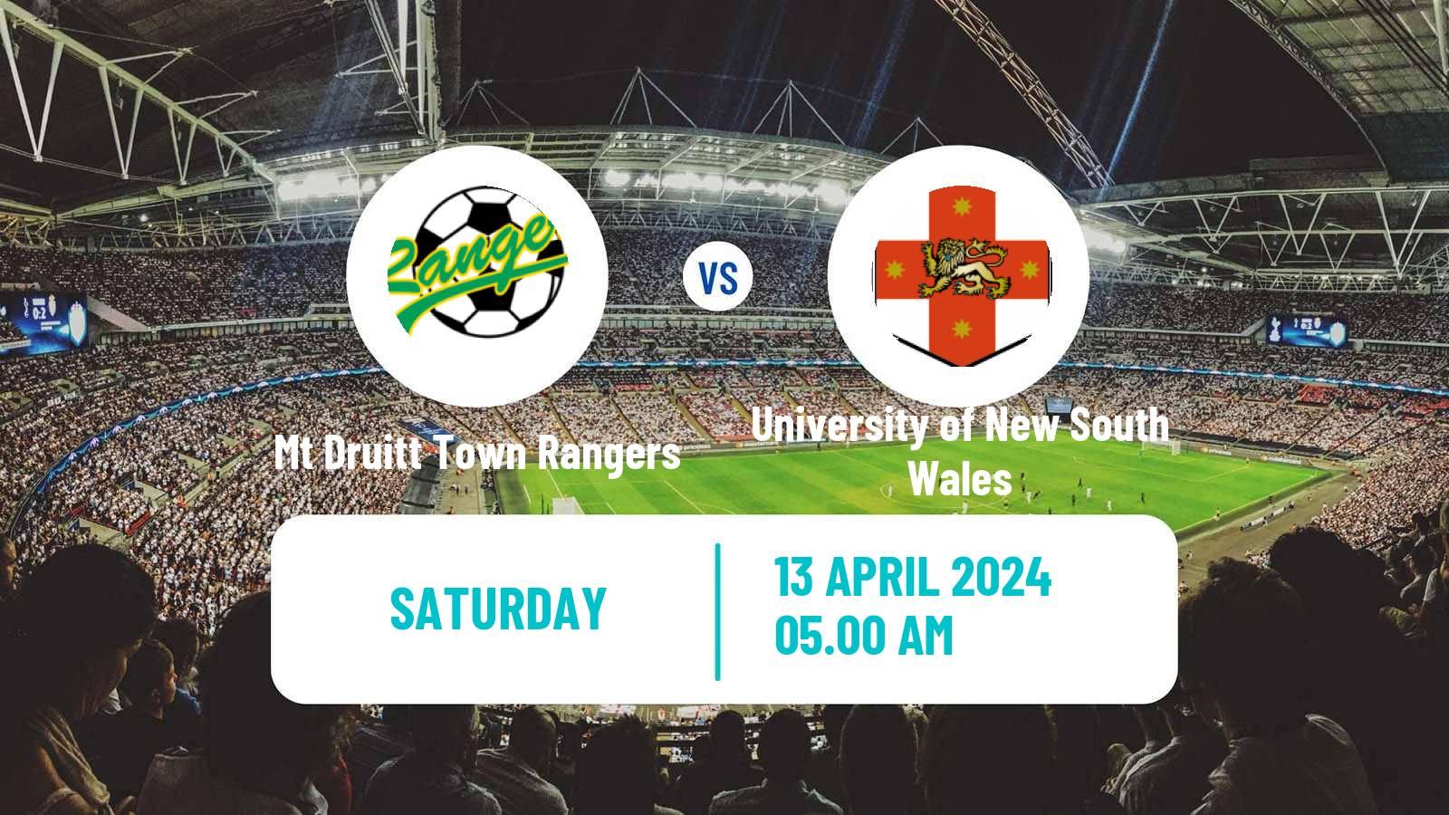 Football Australian NSW League One Mt Druitt Town Rangers - University of New South Wales