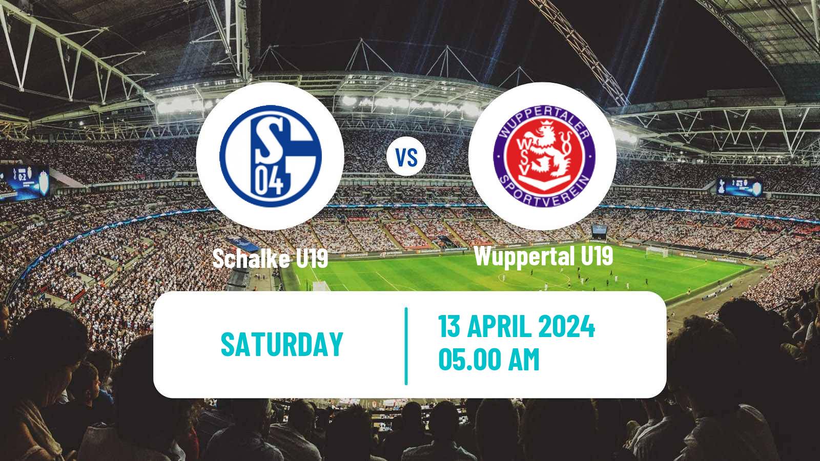 Soccer German Junioren Bundesliga West Schalke U19 - Wuppertal U19