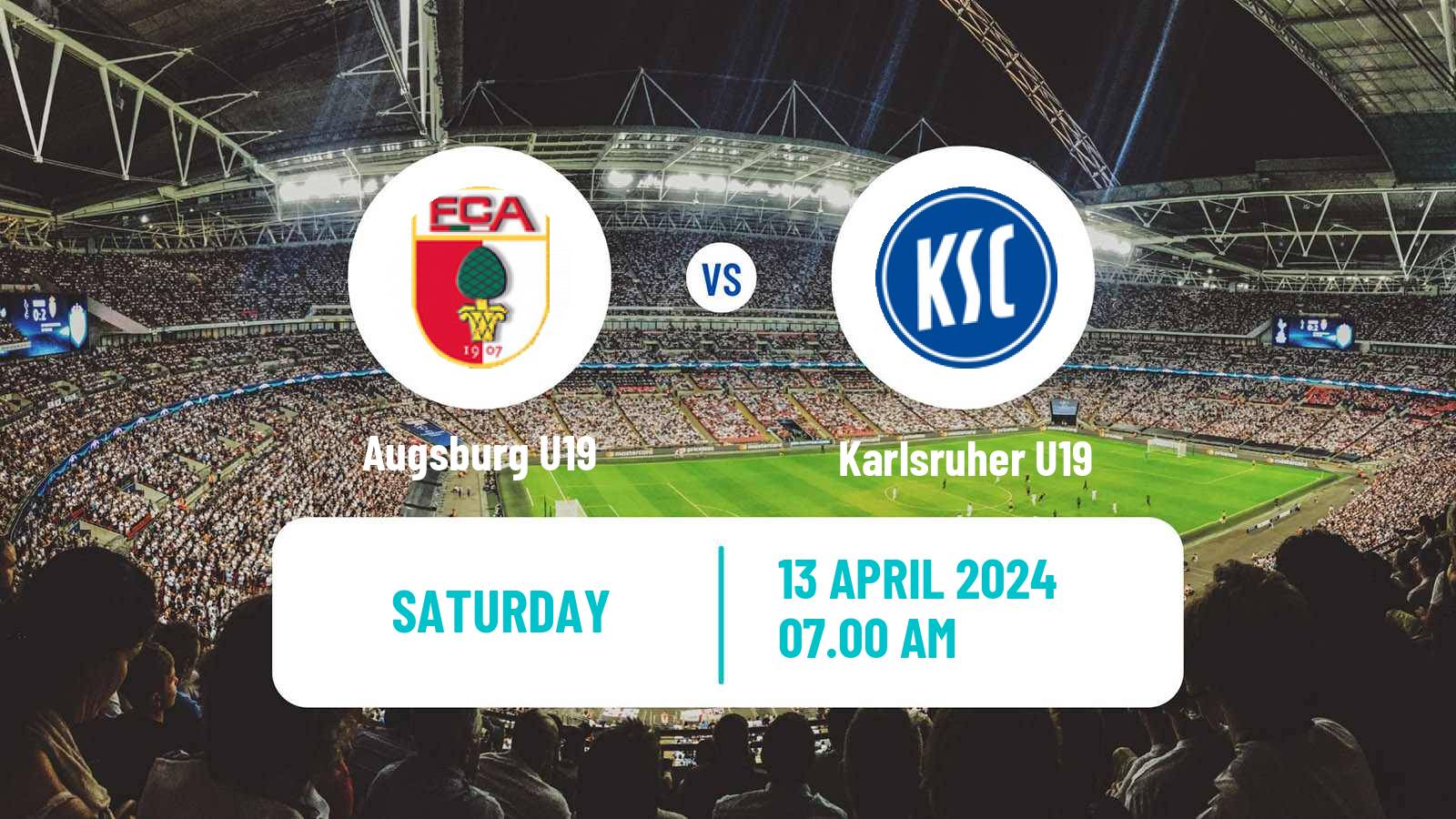 Football German Junioren Bundesliga South Augsburg U19 - Karlsruher U19