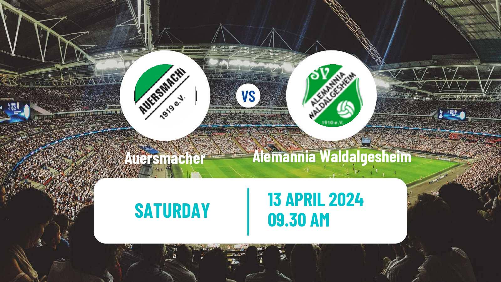Soccer German Oberliga Rheinland-Pfalz/Saar Auersmacher - Alemannia Waldalgesheim