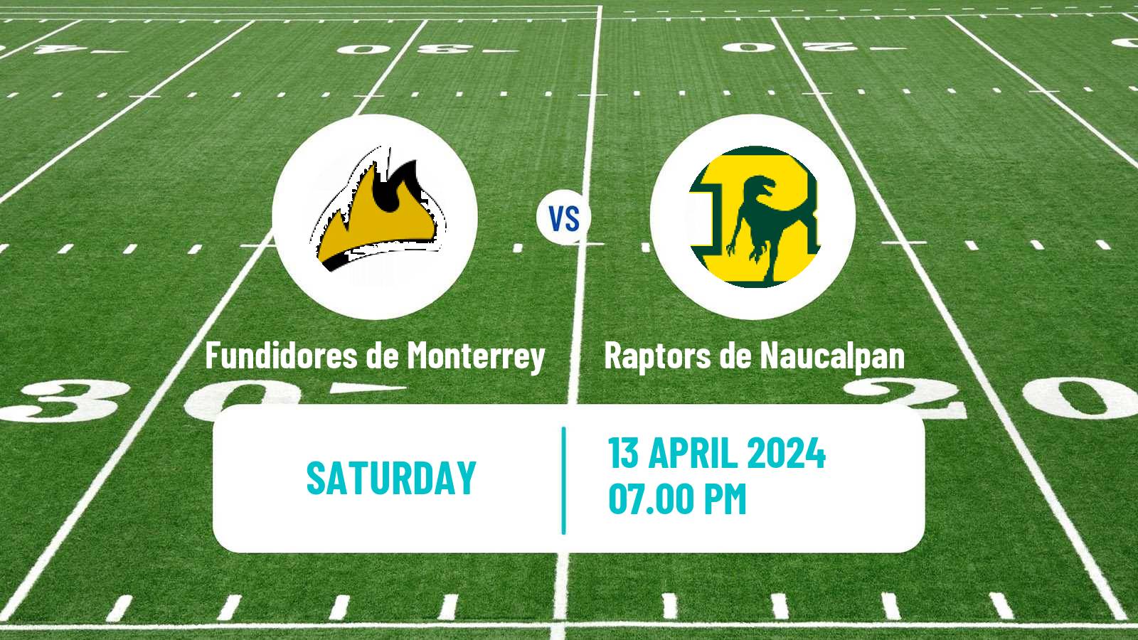 American football Mexican LFA Fundidores de Monterrey - Raptors de Naucalpan
