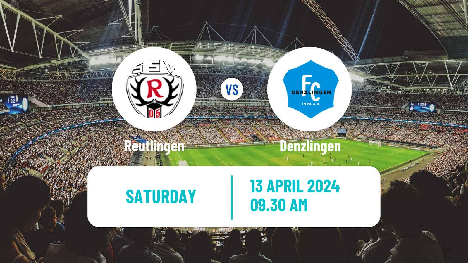 Soccer German Oberliga Baden-Württemberg Reutlingen - Denzlingen