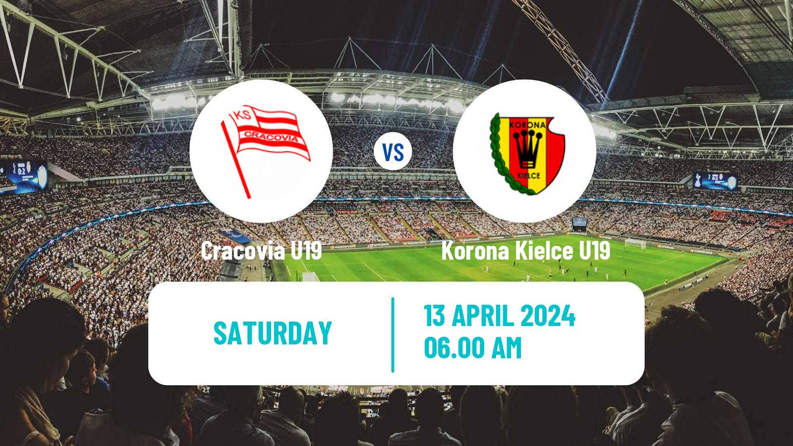 Soccer Polish Central Youth League Cracovia U19 - Korona Kielce U19