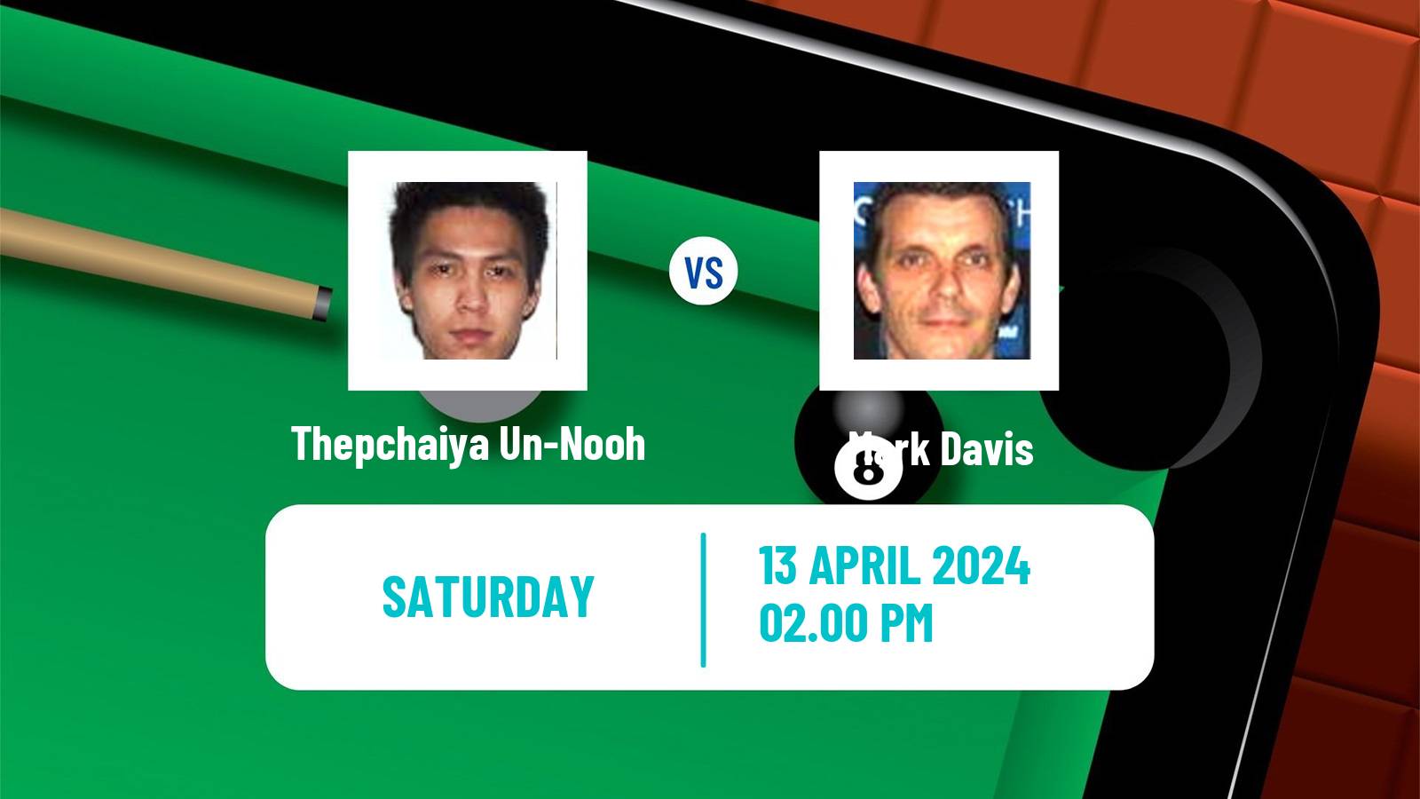 Snooker World Championship Thepchaiya Un-Nooh - Mark Davis