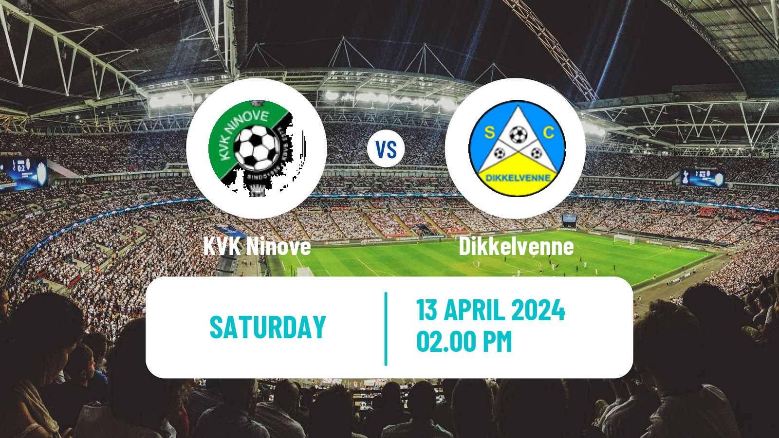 Soccer Belgian Second Amateur Division Group A Ninove - Dikkelvenne