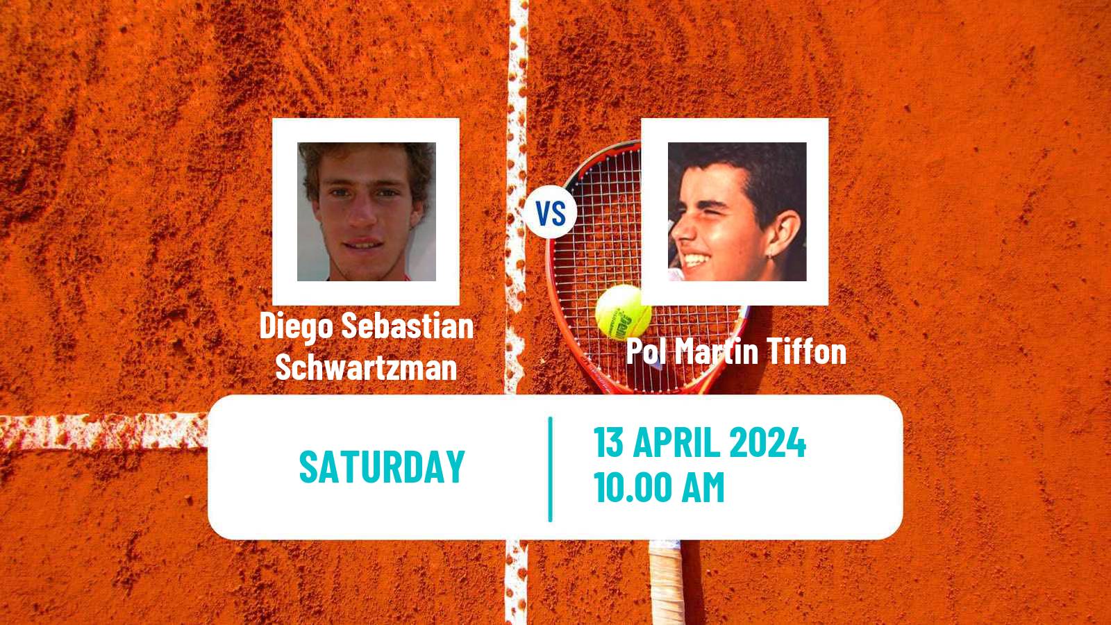 Tennis ATP Barcelona Diego Sebastian Schwartzman - Pol Martin Tiffon
