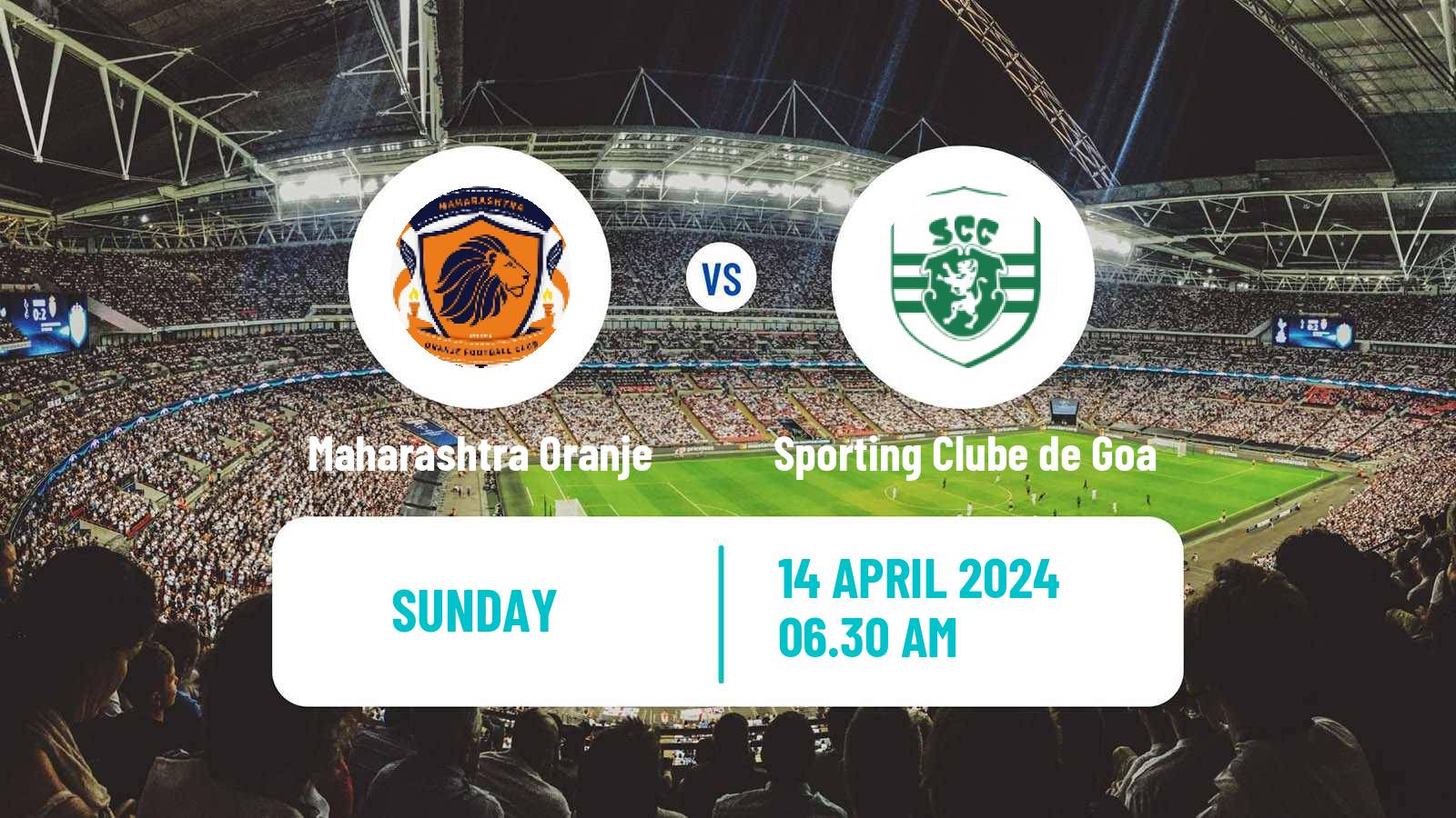 Soccer Indian I-League 2 Maharashtra Oranje - Sporting Clube de Goa