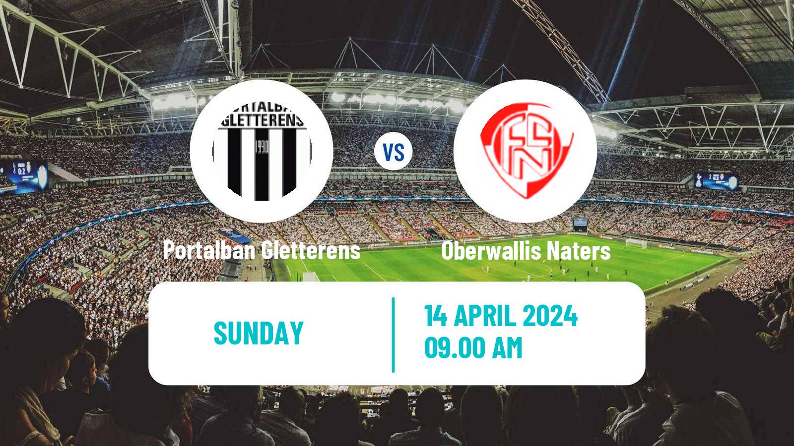Soccer Swiss 1 Liga Classic Group 1 Portalban Gletterens - Oberwallis Naters