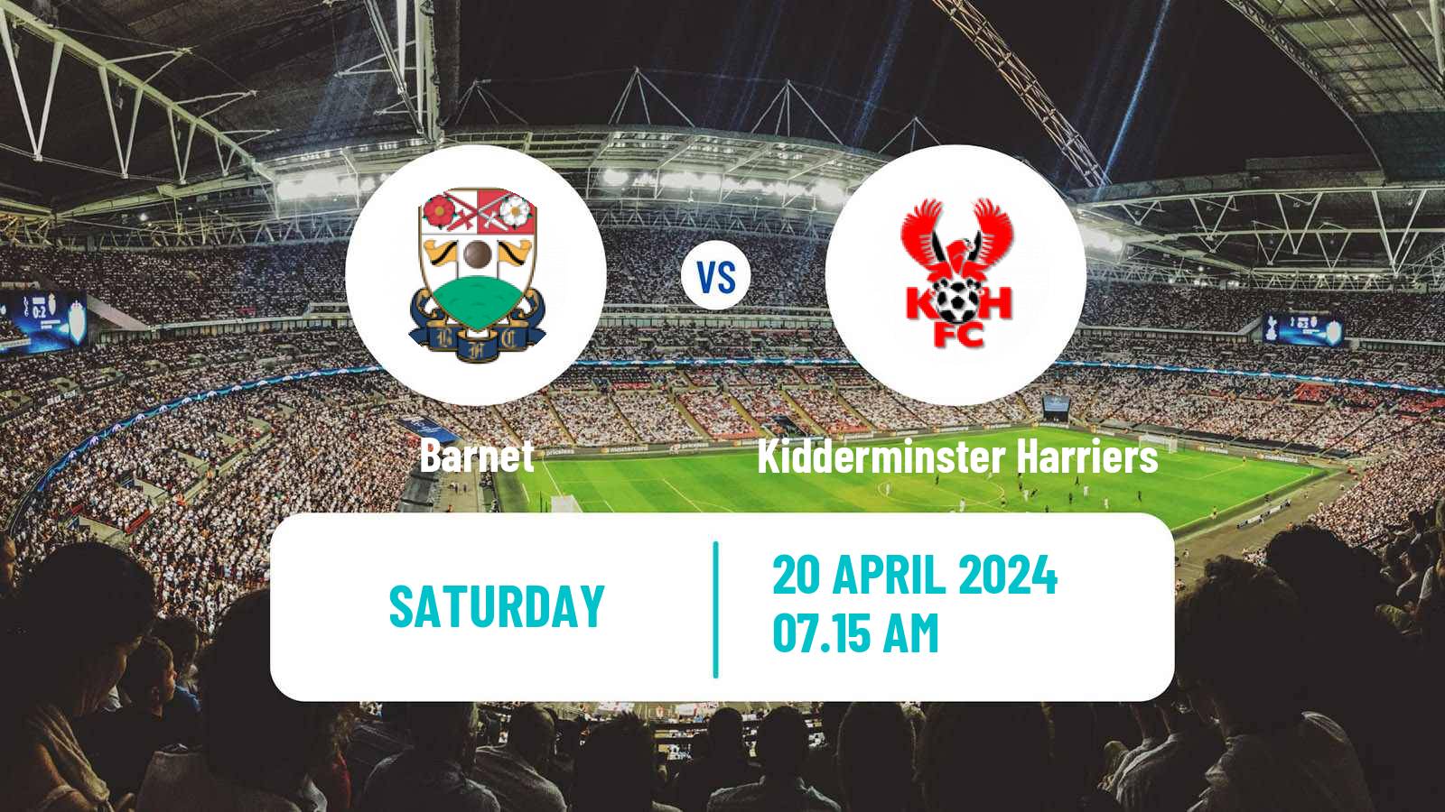 Soccer English National League Barnet - Kidderminster Harriers