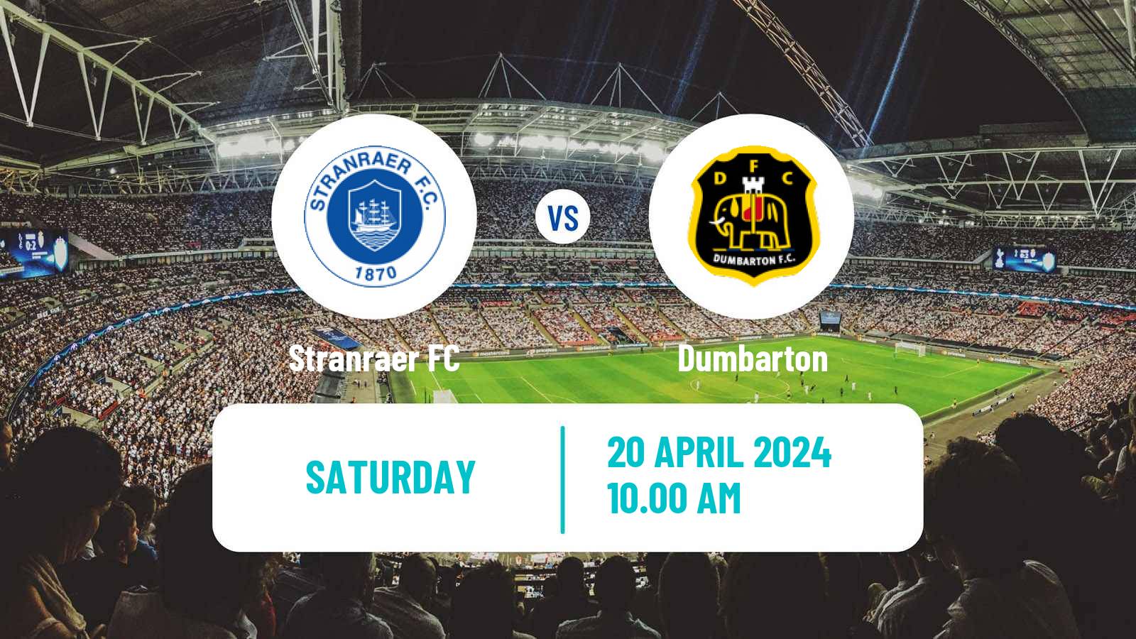 Soccer Scottish League Two Stranraer - Dumbarton