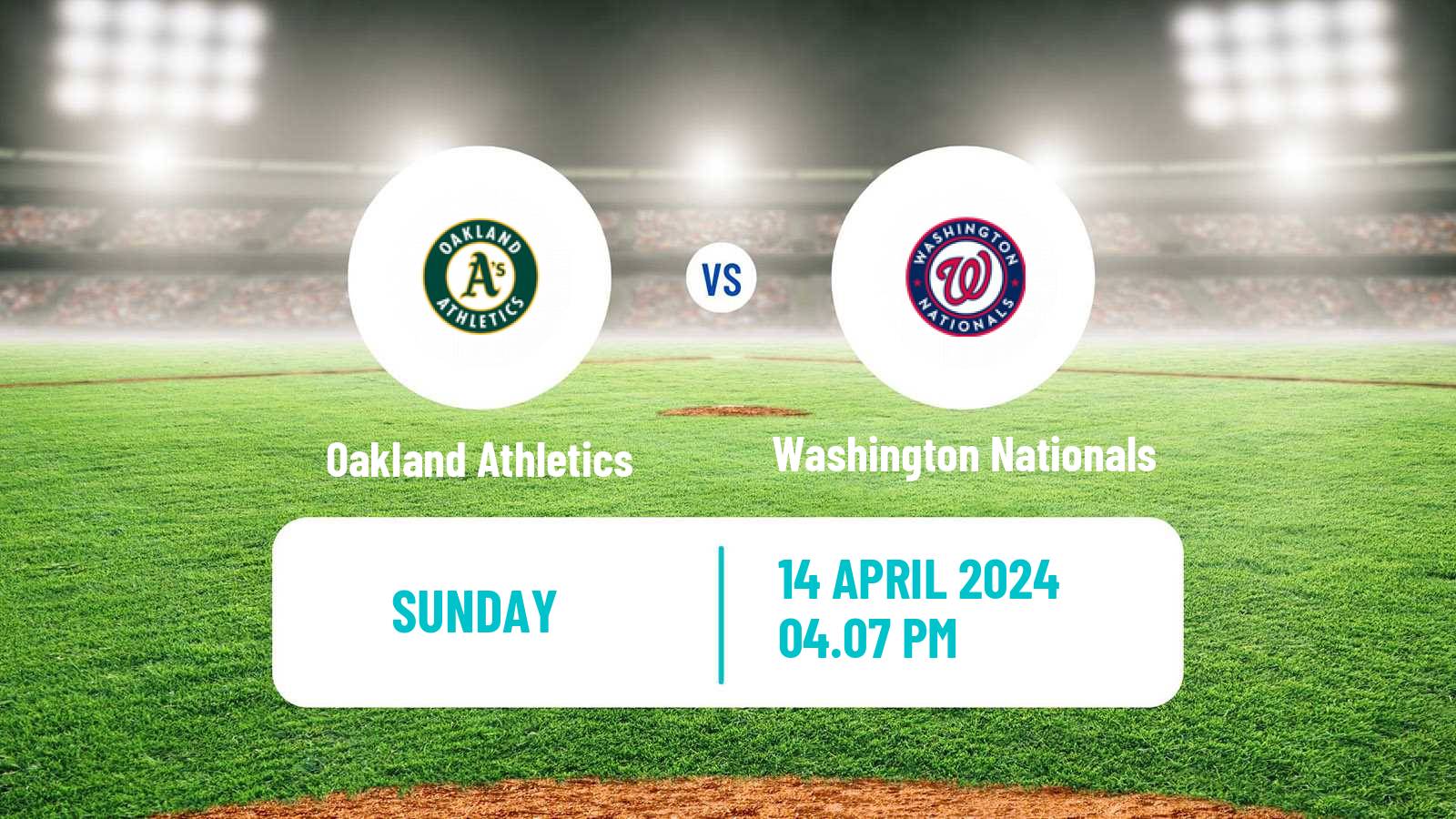 Baseball MLB Athletics - Washington Nationals