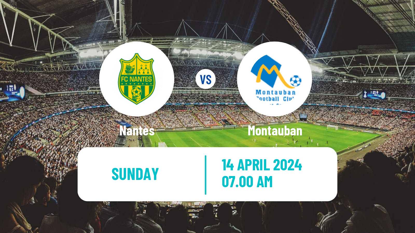 Soccer French Division 2 Women Nantes - Montauban