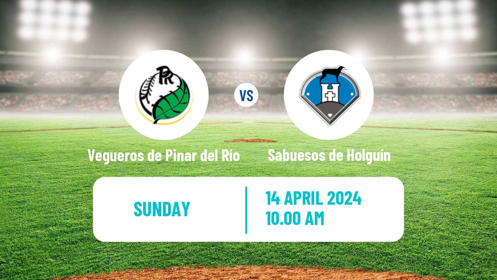 Baseball Cuba Serie Nacional Baseball Vegueros de Pinar del Río - Sabuesos de Holguín