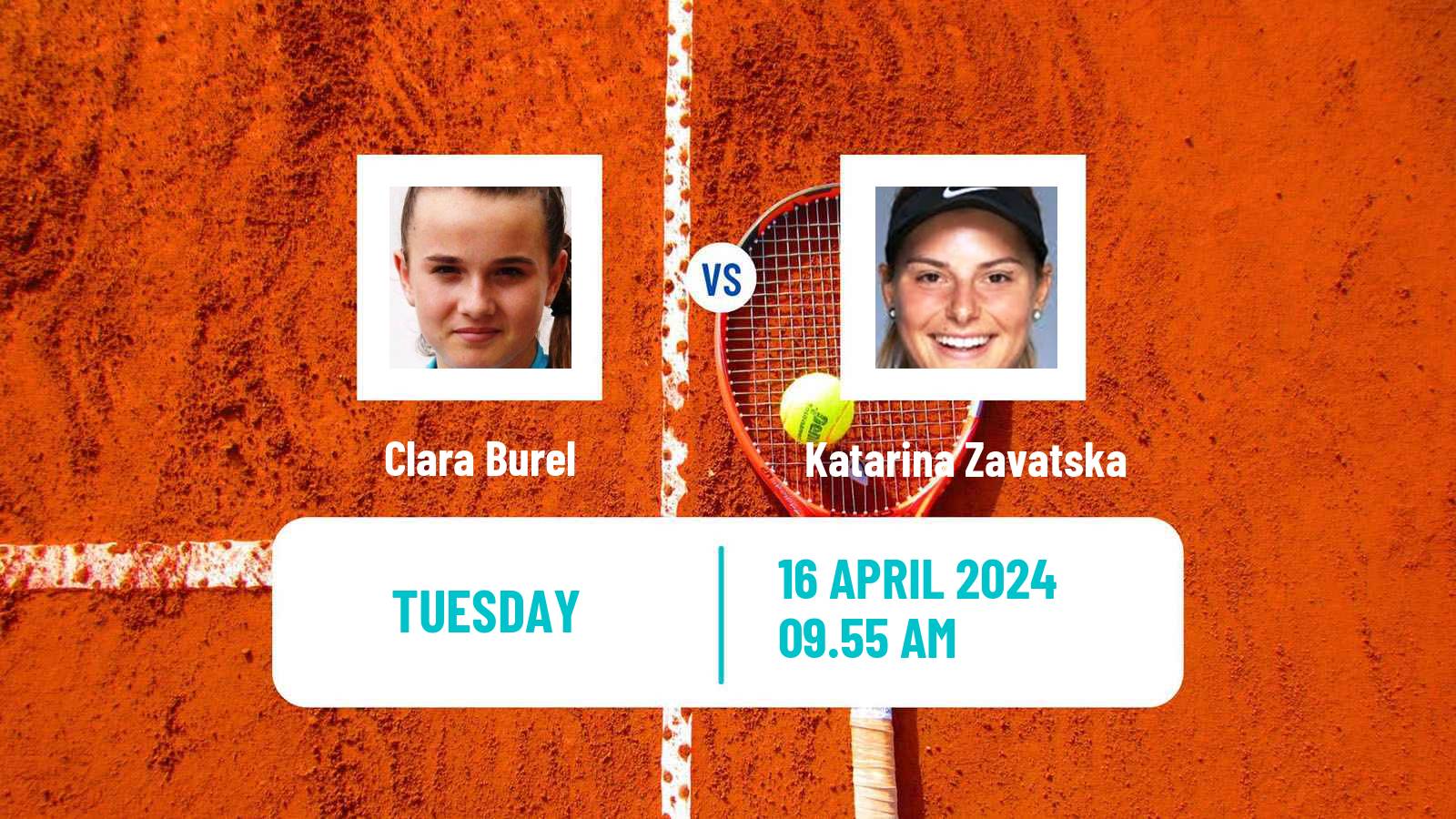 Tennis WTA Rouen Clara Burel - Katarina Zavatska
