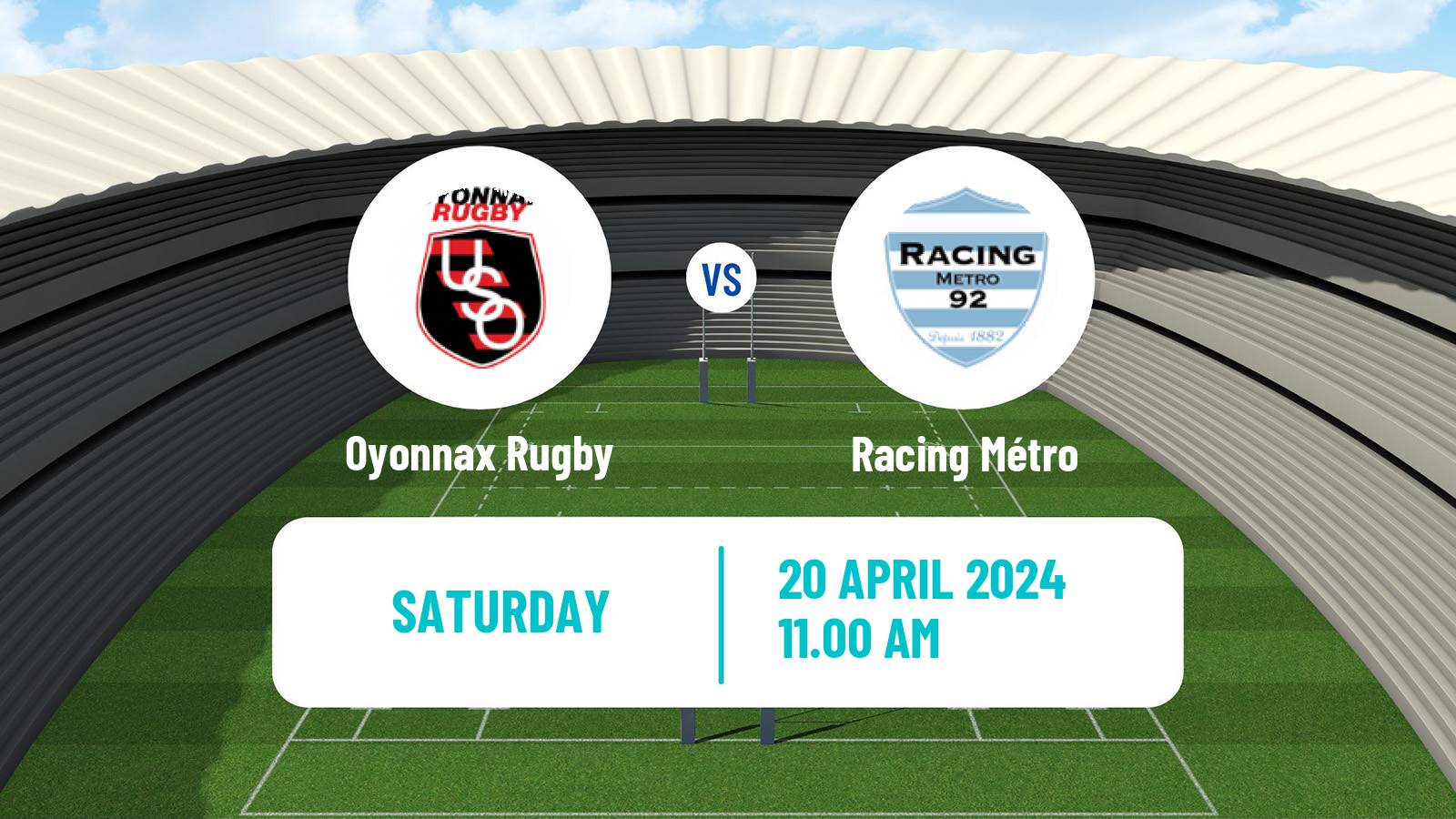Rugby union French Top 14 Oyonnax Rugby - Racing Métro