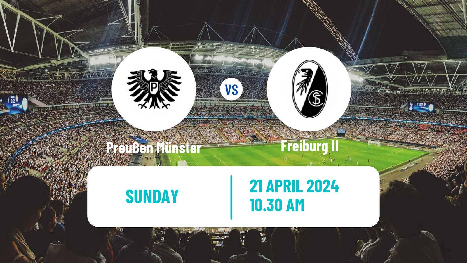 Soccer German 3 Bundesliga Preußen Münster - Freiburg II