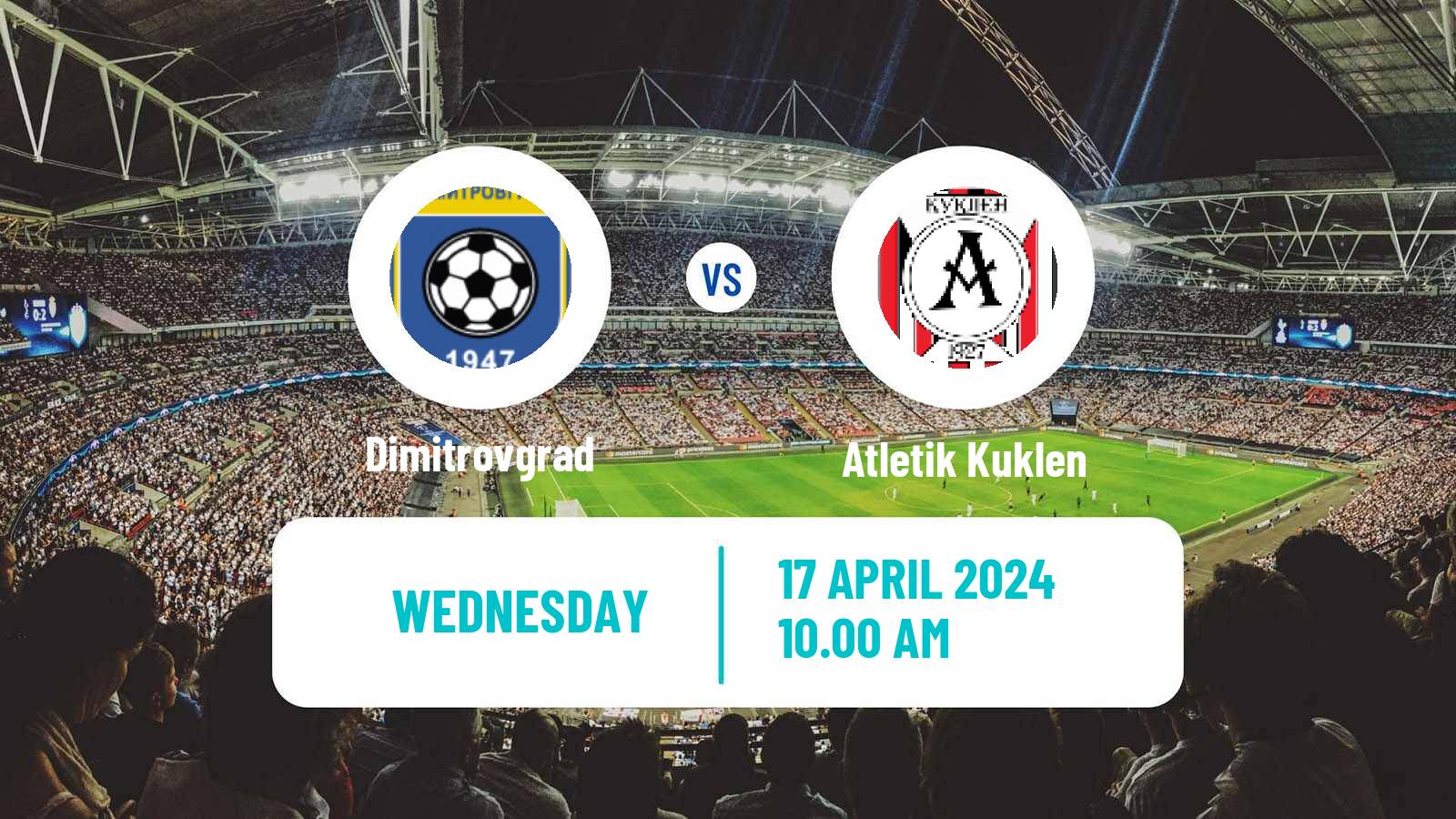Football Bulgarian Third League - South-East Dimitrovgrad - Atletik Kuklen