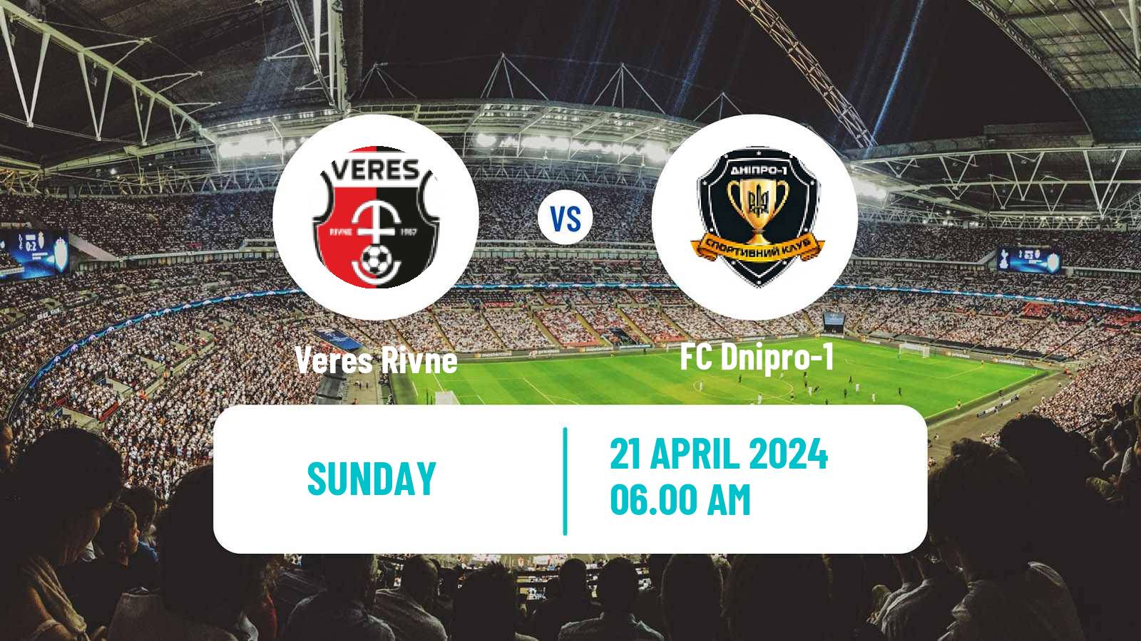 Soccer Ukrainian Premier League Veres Rivne - Dnipro-1