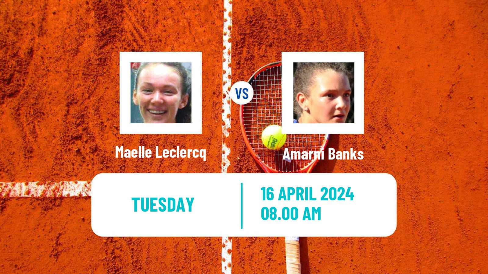 Tennis ITF W50 H Calvi Women 2024 Maelle Leclercq - Amarni Banks