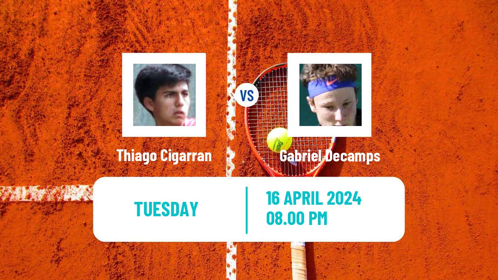 Tennis ITF M15 Santiago Men Thiago Cigarran - Gabriel Decamps