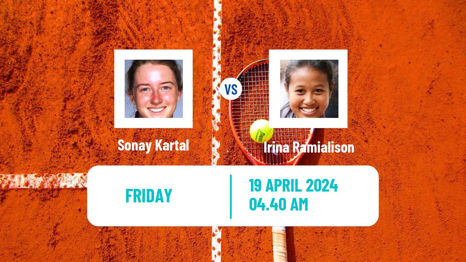 Tennis ITF W50 H Calvi Women Sonay Kartal - Irina Ramialison