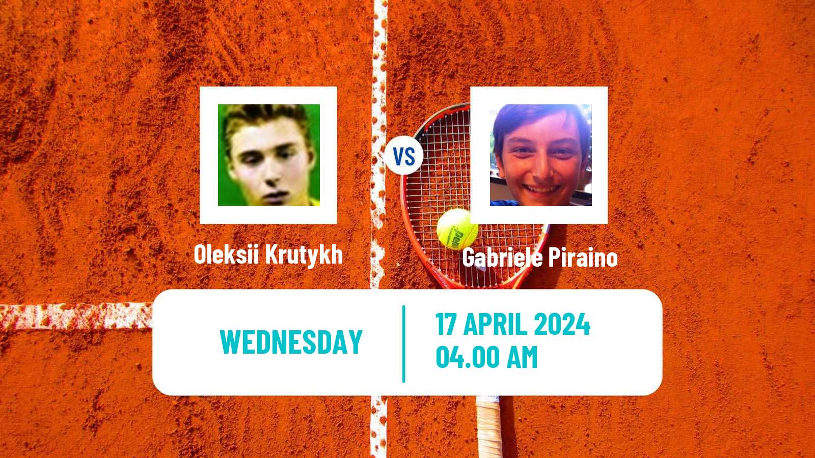 Tennis ITF M25 Santa Margherita Di Pula 4 Men Oleksii Krutykh - Gabriele Piraino