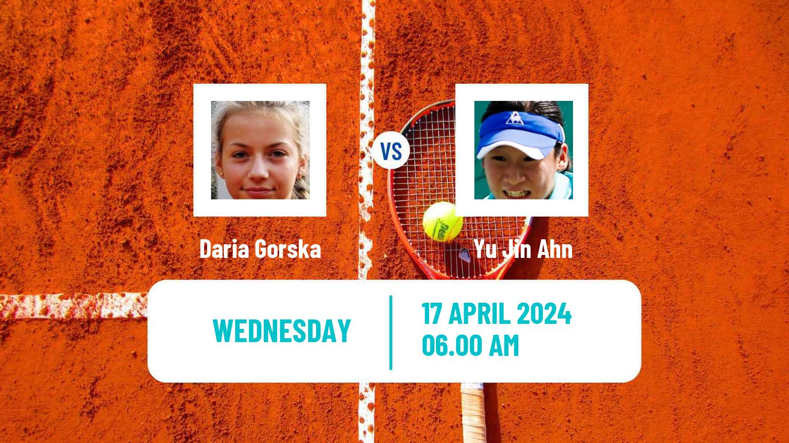 Tennis ITF W15 Monastir 14 Women Daria Gorska - Yu Jin Ahn