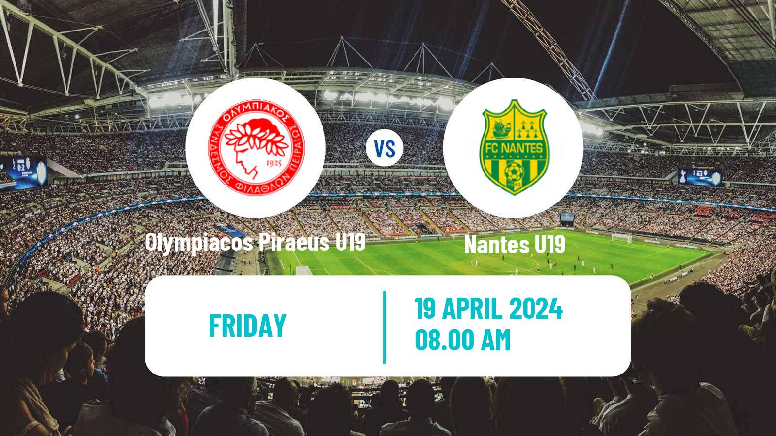 Football UEFA Youth League Olympiacos Piraeus U19 - Nantes U19