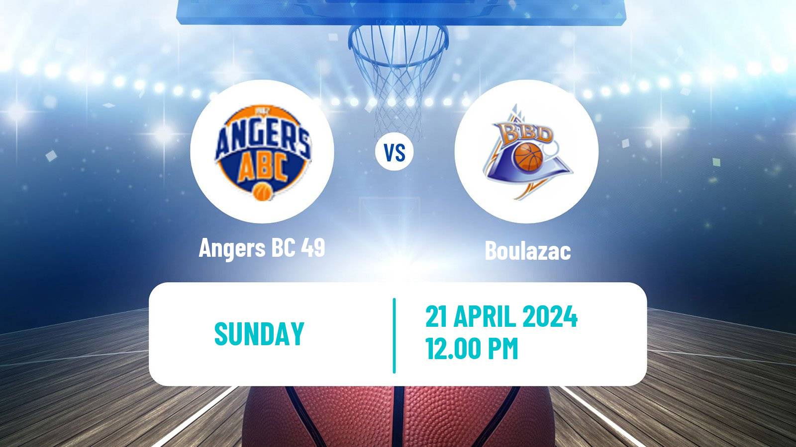 Basketball French LNB Pro B Angers BC 49 - Boulazac