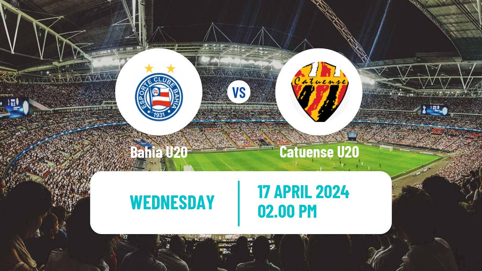 Soccer Brazilian Baiano U20 Bahia U20 - Catuense U20