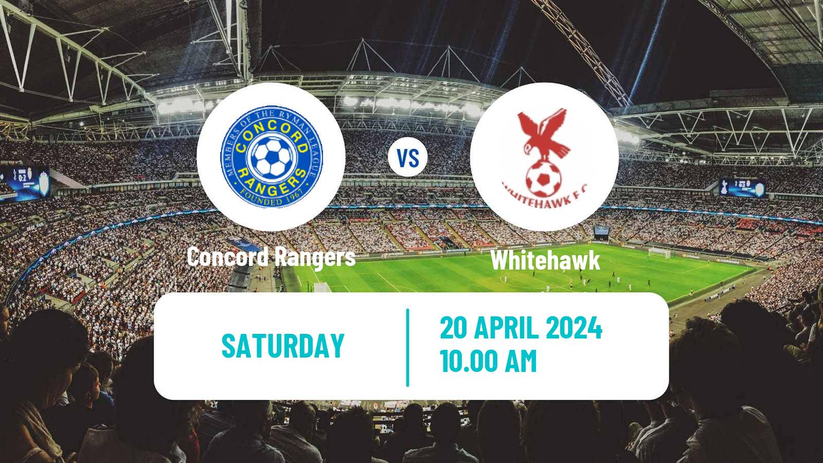 Soccer English Isthmian League Premier Division Concord Rangers - Whitehawk