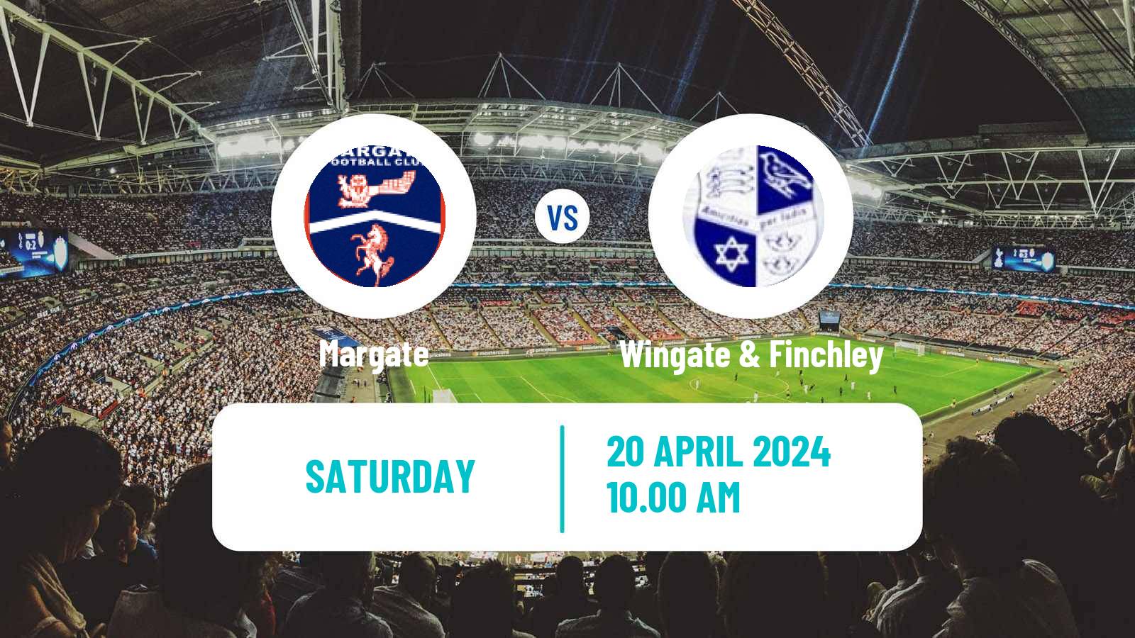 Soccer English Isthmian League Premier Division Margate - Wingate & Finchley