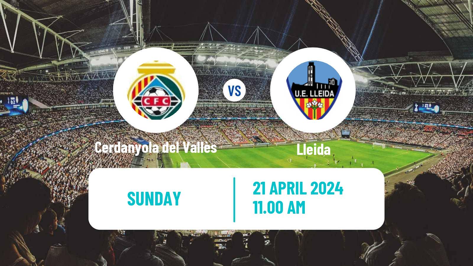 Soccer Spanish Segunda RFEF - Group 3 Cerdanyola del Vallès - Lleida