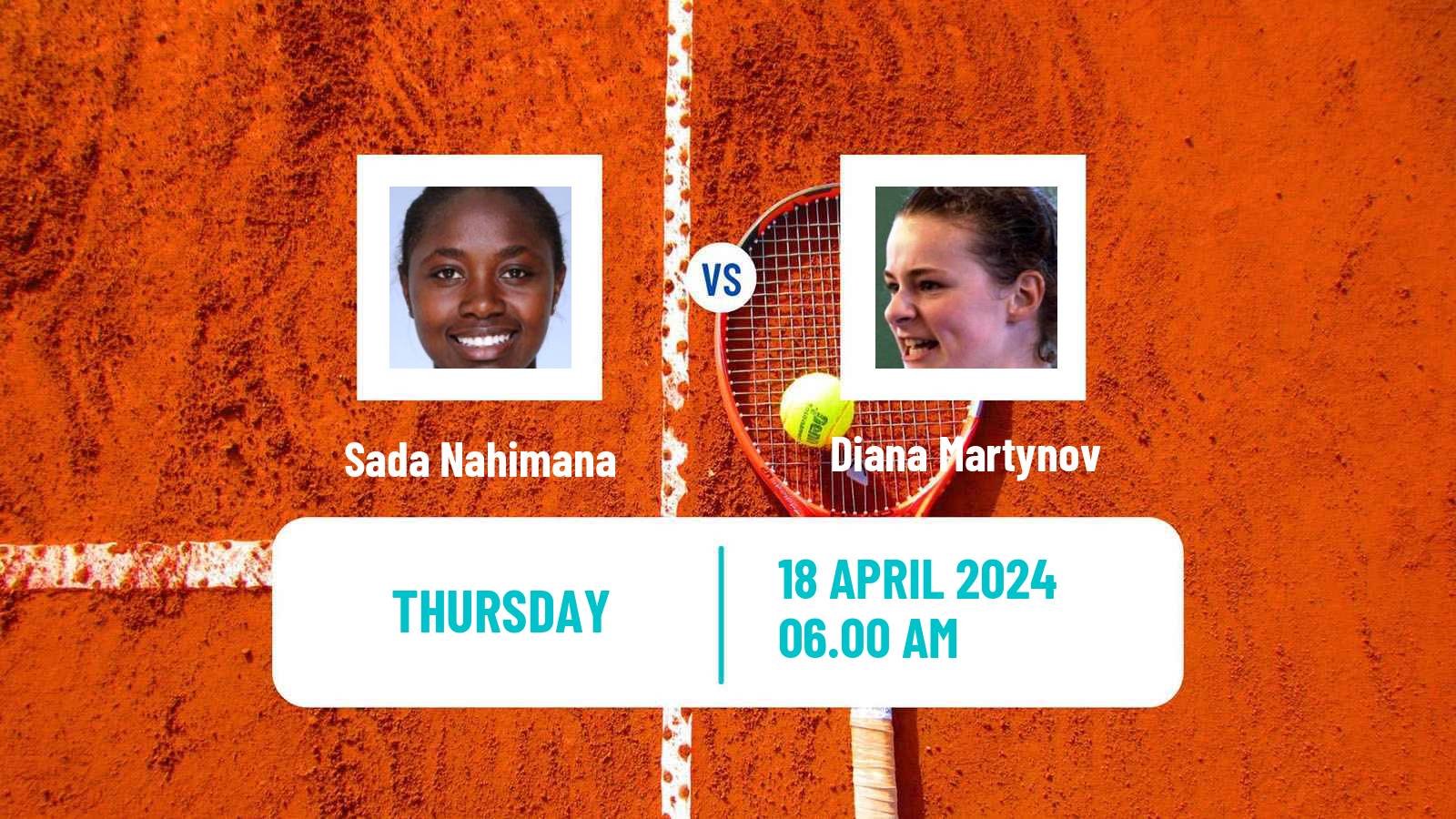 Tennis ITF W35 Hammamet 5 Women Sada Nahimana - Diana Martynov