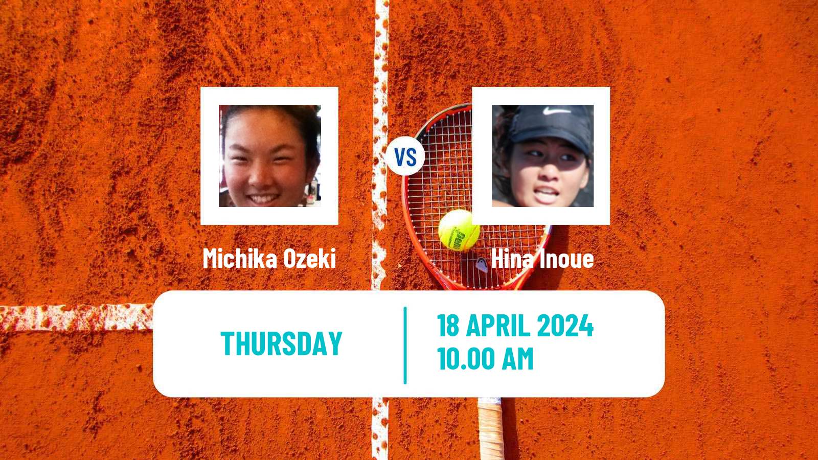 Tennis ITF W15 Monastir 14 Women Michika Ozeki - Hina Inoue