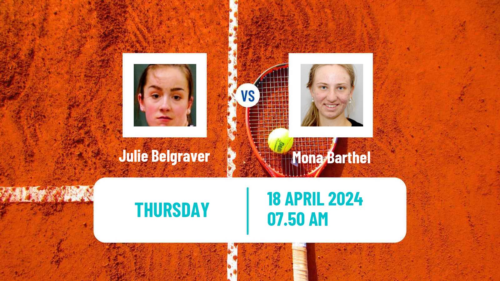 Tennis ITF W50 H Calvi Women Julie Belgraver - Mona Barthel