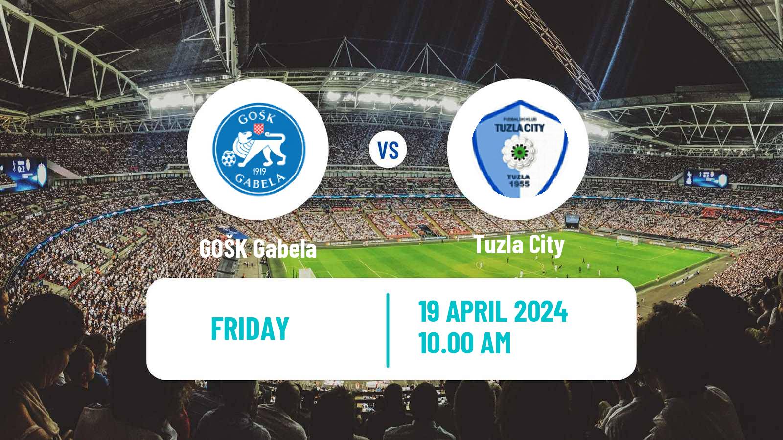 Soccer Bosnian Premier League GOŠK Gabela - Tuzla City