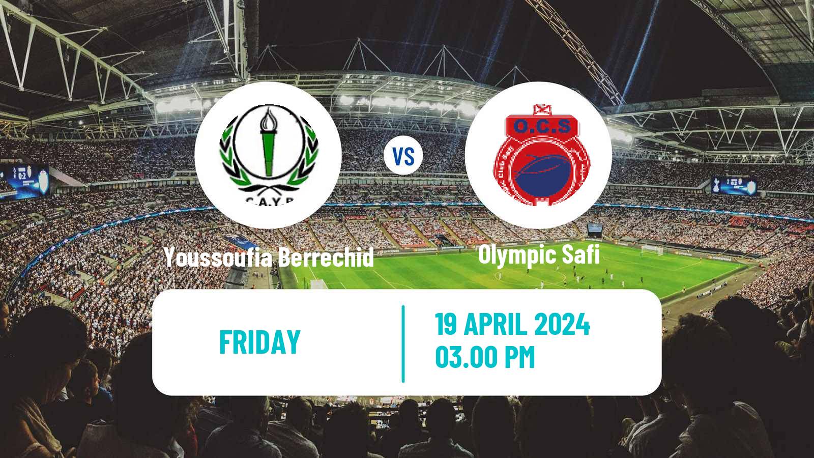 Soccer Moroccan Botola Youssoufia Berrechid - Olympic Safi