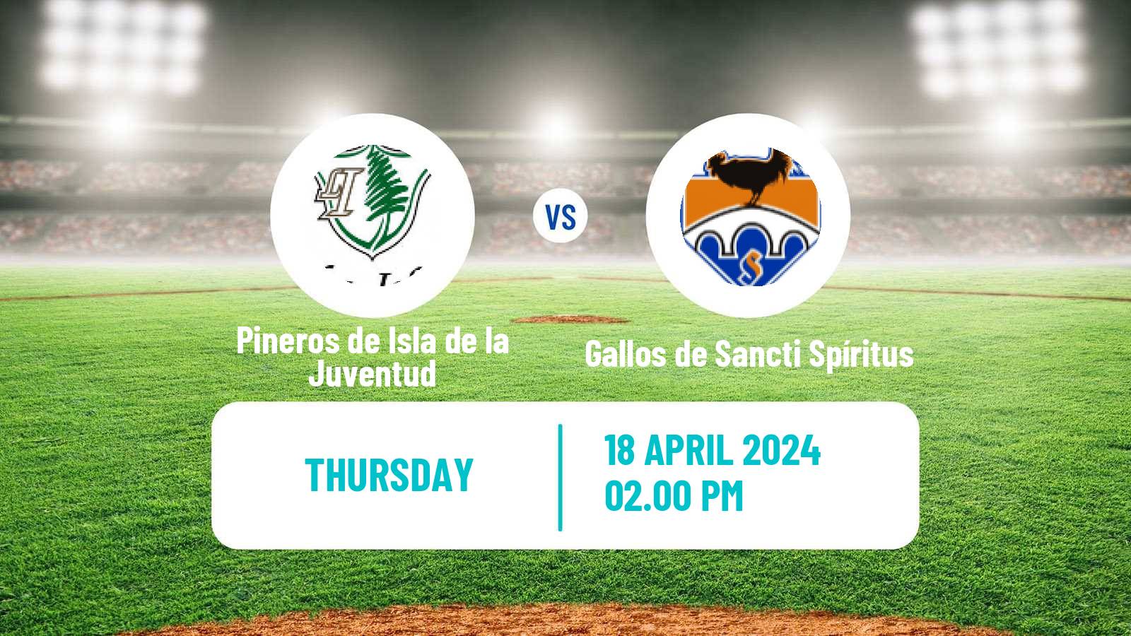 Baseball Cuba Serie Nacional Baseball Pineros de Isla de la Juventud - Gallos de Sancti Spíritus