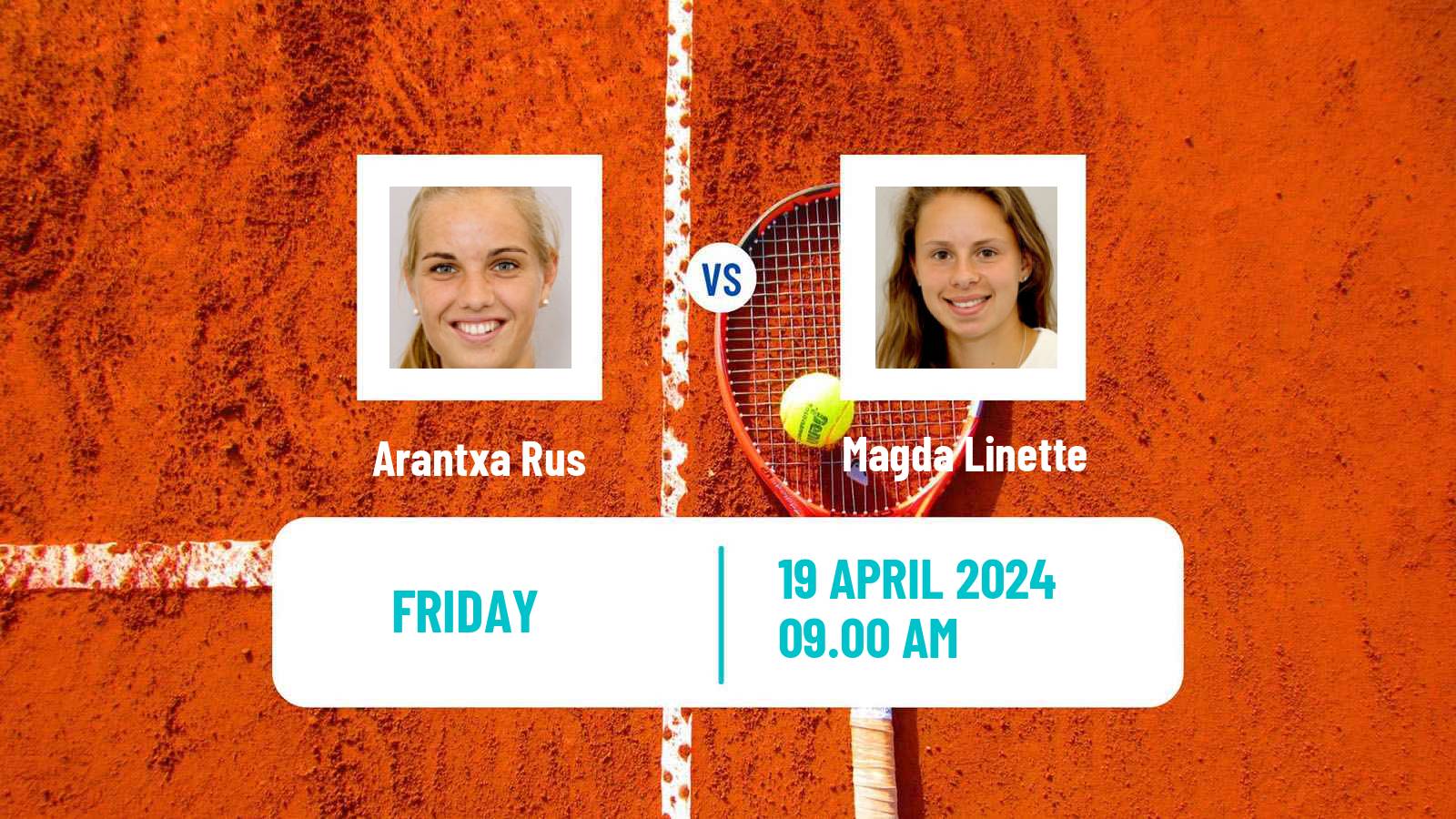 Tennis WTA Rouen Arantxa Rus - Magda Linette