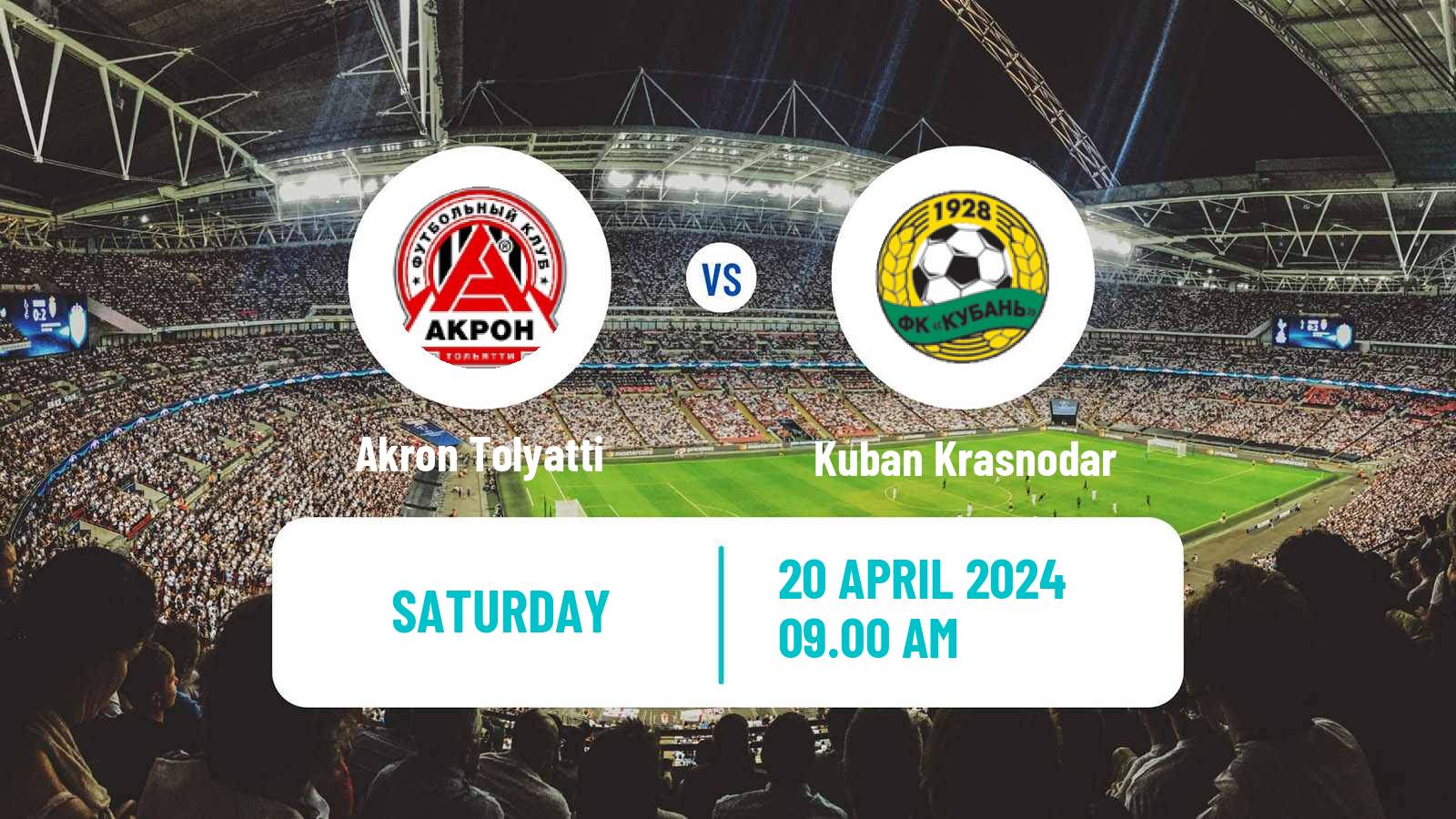Soccer Russian FNL Akron Tolyatti - Kuban Krasnodar