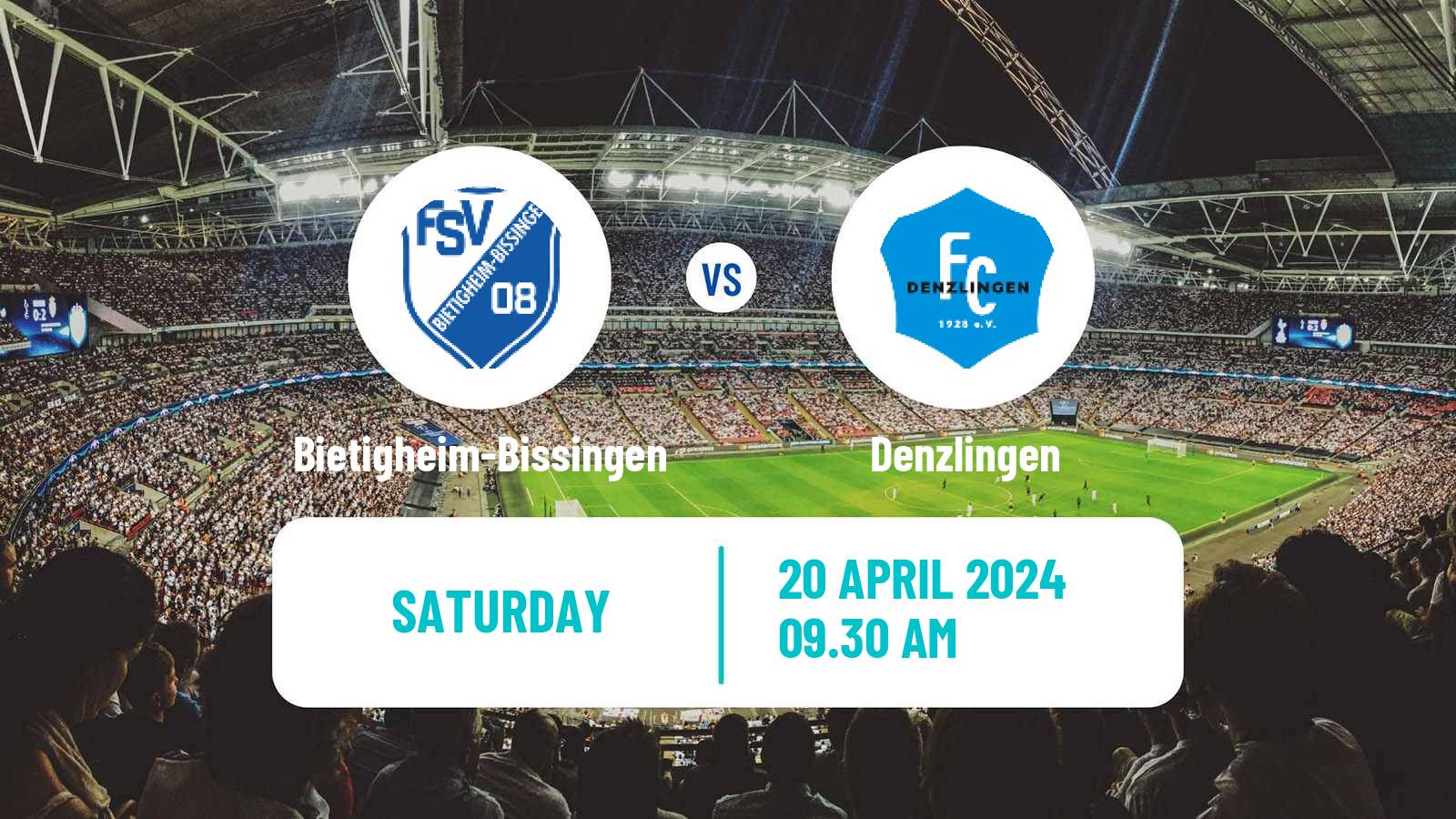 Soccer German Oberliga Baden-Württemberg Bietigheim-Bissingen - Denzlingen