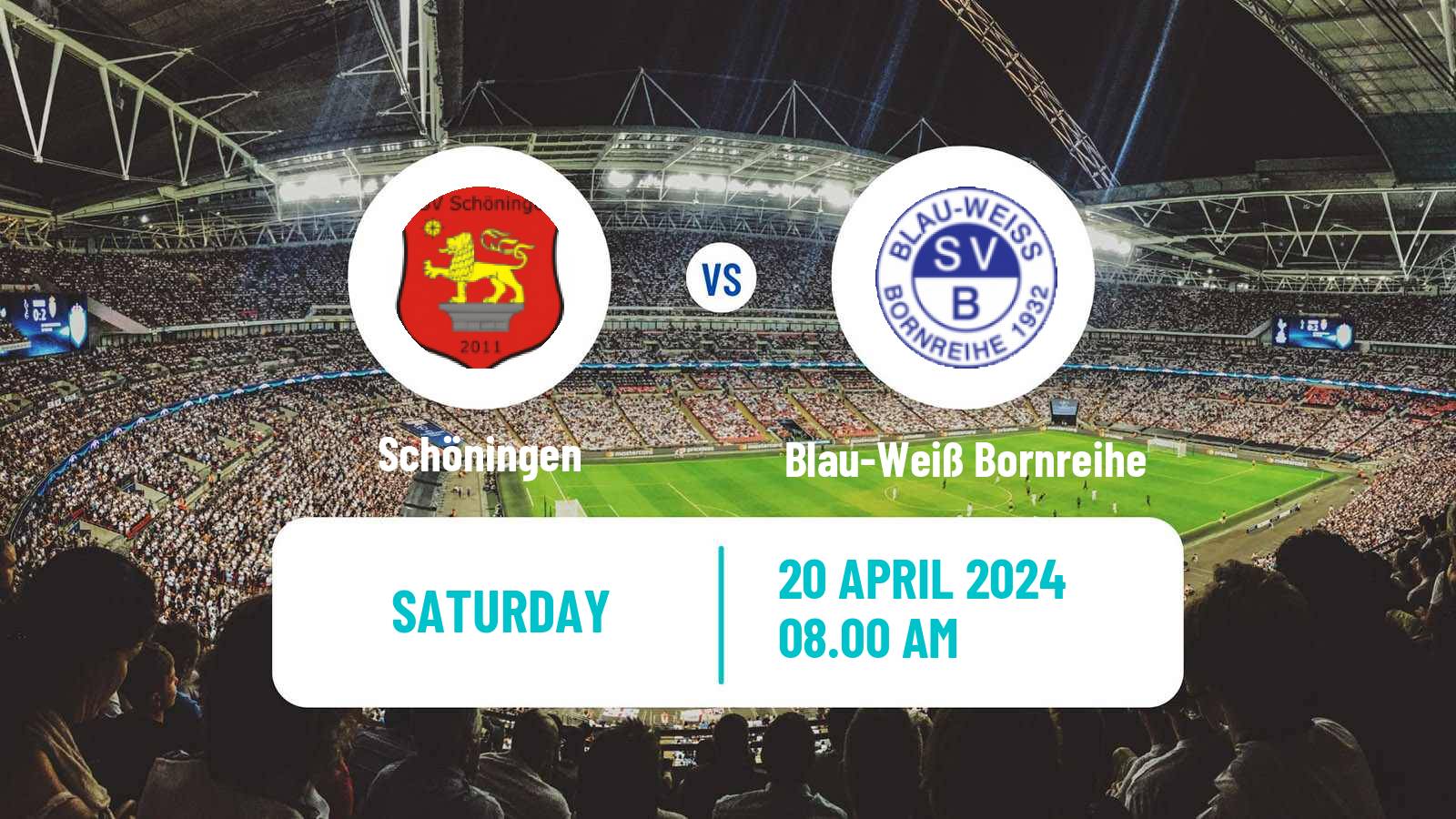 Soccer German Oberliga Niedersachsen Schöningen - Blau-Weiß Bornreihe